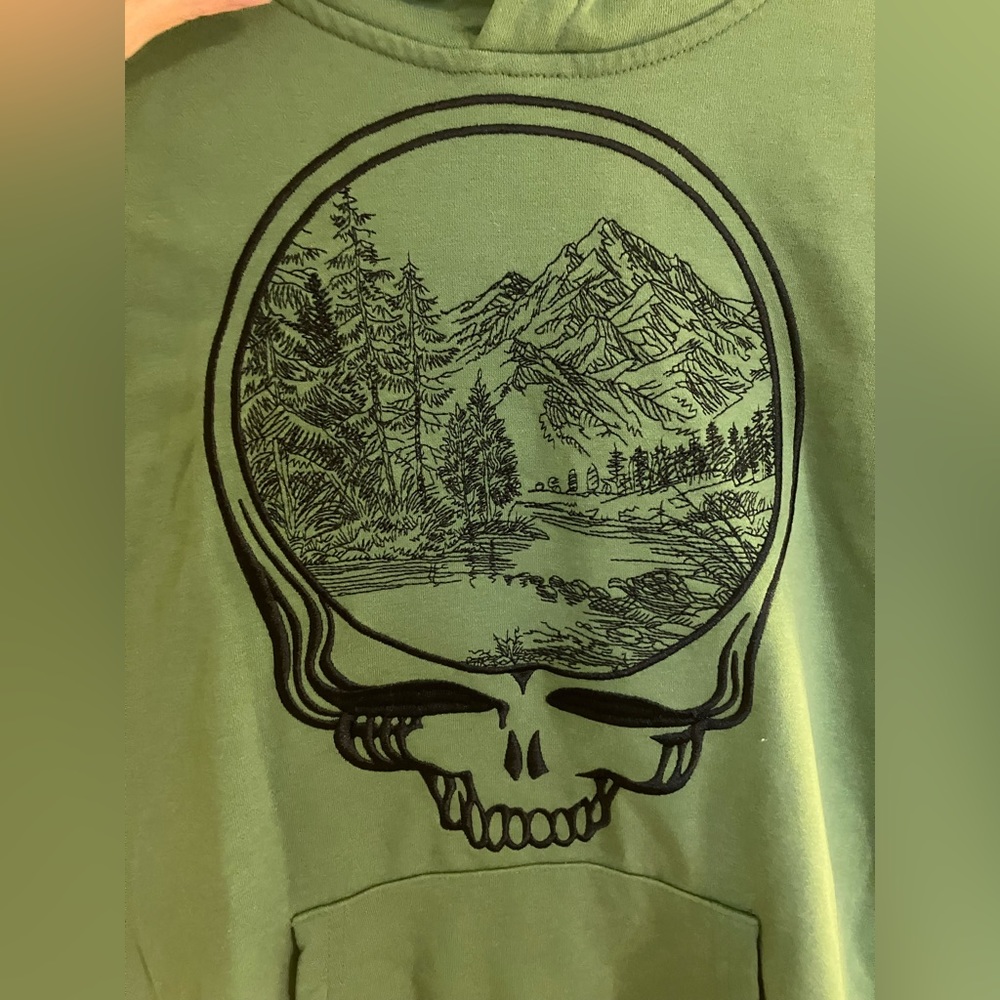 Vibrant Green Mountain Song Collective Brokedown Palace Hoodie